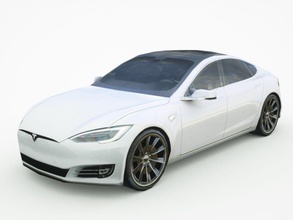 2017 tesla model s lowpoly 2016 am american car eco ecology economy electric european fast game green hybrid lower luxury poly prius sedan town urban vehicle 3d print model - Mito3D