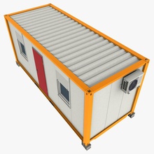 20ft office container 20 3d architecture building cabin cargo construction foot ft industrial iso model mzubak portacabin shipping site structure trailer transport 3d print model - Mito3D
