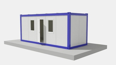 20ft office container 20 3d architecture building cabin cargo construction foot ft industrial iso model portacabin shipping site structure taskinc trailer transport 3d print model - Mito3D