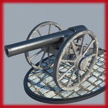 2 civil war cannons antique army artillery cannon colonial gun model napoleon pounder projectile weapon xdae 3d print model - Mito3D