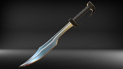 300 spada spartan coltello l'esercito battaglia ascia chrome nero l'acciaio braccio mischia l'arma le truppe troopers film popolare differenza armi 3d print model - Mito3D