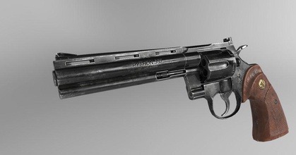 357 magnum 3d abi jeu arme à feu de poing bas modèle oabio optimisé droits d'obtenteur pistolet poly revolver la texture vidéo l'arme 3d print model - Mito3D