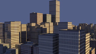 3 a construção da cidade arquitetura prédio paisagem urbana highrise modelo office cena arranha-céu estrutura timbowden 3d print model - Mito3D