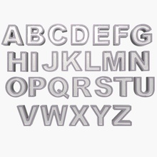 3d, alfabeto 3d abc carattere collezione società il design digitale emblema tipo di grafica tastiera logo logotipo masinac metallo modello scienza scrittura a forma segno simbolo testo vettoriali parola 3d print model - Mito3D