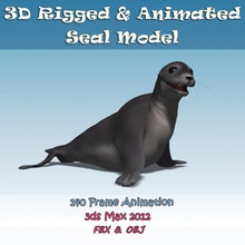 3d seal rigged animated animal animation film fish ice model mustafavangol ocean rig sea seacalf water 3d print model - Mito3D