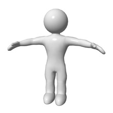 3d basit bir adam reklam animasyon iki ayaklı iş çizgi film karakter ducky kukla şekil genel çocuklar insan maya model ağ ofis insanlar düz rig sopa hisse senedi şanssız beyaz 3d print model - Mito3D