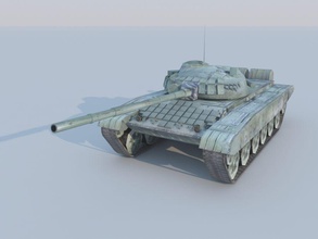 Düşük poli 3d t-72 tankı 72 afv zırh dragman oyun yüksek Irak daha düşük askeri model poly çokgen res Rus Sovyetler t katılımsız t72m tank araç silah 3d print model - Mito3D