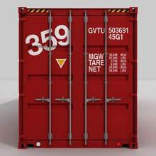 40 ft shipping container boat box brian coates cargo commercial crane crate docking industrial iso logistics model port sea trailer train transport transportation truck watercraft 3d print model - Mito3D