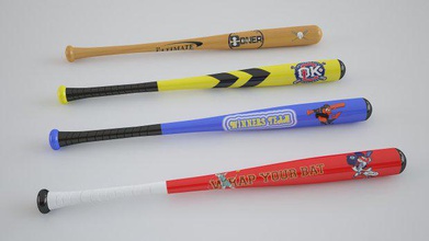 4 baseball bats bat sport ball sports 3d print model - Mito3D
