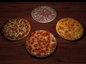 4pizzasmax 4pizzas max axe bloody ent food furnishings kitchen lower model pizza poly real texture very 3d print model - Mito3D