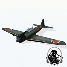 a6m5 zero 2 air aircraft airplane attack battle carrier chinese crafts fighter harbor ii japan japanese lower military mitsubishi model navy pearl plane poly veli3d war world ww2 zeke 3d print model - Mito3D