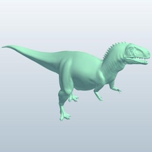 abelisaurus v1 Dinosaurier druckbar Lowpoly 3d print model - Mito3D