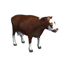 abondance cattle v1 animals printable lowpoly 3d print model - Mito3D
