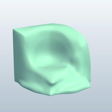 abstract chairmelting cube v1 chair melting furniture printable lowpoly 3d print model - Mito3D