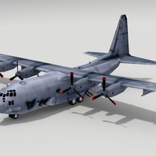 ac-130a spectre 130 130a ac ac130 air aircraft airplane army bomber c c130 dream catcher force game gamedev gunship lockheed lower lowpoly military model plane polygonal tps transport unity vehicle 3d print model - Mito3D