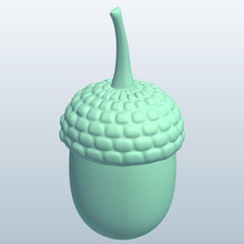 acorn v1 gıda yazdırılabilir lowpoly 3d print model - Mito3D