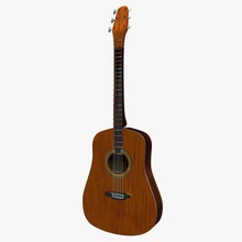 acousticguitar v01 acústico violão musicais instrumentos printable lowpoly 3d print model - Mito3D
