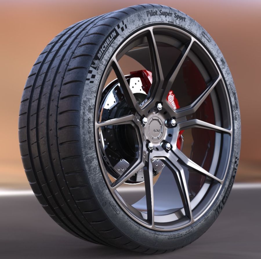 adv1 concept michilen pilot super sport bolted brembo car custom full3d max michelin model parts pumazloi rim rubber support tire vehicle wheel 3D print model - Mito3D