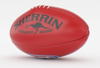 afl pelota de australia las bolas collingwood fútbol modelo general canguro kb al aire libre el rugby la regla sherrin spalding deporte los puntos sutura válvula 3d print model - Mito3D