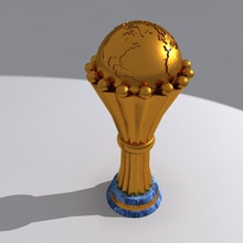 Afrika uluslar Kupası 1 3d ödüller şampiyon kap futbol altın laurentiu madalya metal model Milletler n yer plak ödül kurdele attı spor başarılı tanase kupa zafer kazanan 3d print model - Mito3D