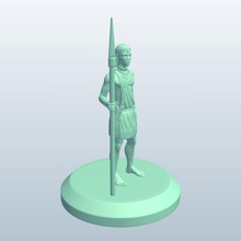 african tribal warriorsspear v3 warriors spear people printable lowpoly 3d print model - Mito3D