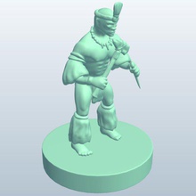 african tribal warriorsstone hatchet v1 warriors stone people printable lowpoly 3d print model - Mito3D