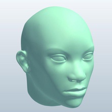 africanfemale v2 - africaine la femelle adulte personnes imprimable lowpoly 3d print model - Mito3D