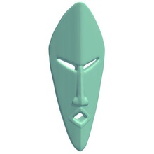africanmask1 v1 african mask 1 apparel printable lowpoly 3d print model - Mito3D