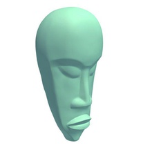 africanmask2 v1 african mask 2 apparel printable lowpoly 3d print model - Mito3D