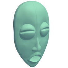 africanmask3 v1 african mask 3 apparel printable lowpoly 3d print model - Mito3D