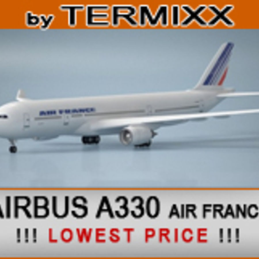 airbus a330 air france 200 300 330 3ds aircraft airline airliner airplane airways civilian commercial jet model plane termixx 3D print model - Mito3D