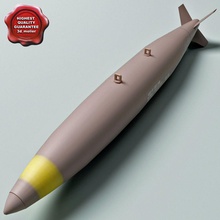 aircraft bomb mk-82 conical fin 3d molier 3ds 82 air army carrier destroy fighter force gunship marine max mb military missile mk model nato navy projectile rocket us weapon 3d print model - Mito3D