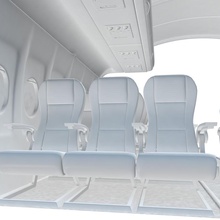 cabina di un aeromobile aria airbus aeromobili aereo business la captaintwin sedia commerciale arredamento mobili interni jet modello piano privato salone bellezza sede sky divano 3d print model - Mito3D