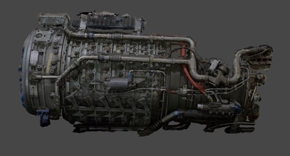 el motor de aeronave partes la engranaje industrial jet máquina metal modelo tuberías ciencia zenmetsu 3d print model - Mito3D