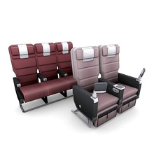 des sièges de l'avion 1 avions la compagnie aérienne en avion fauteuil président classe l'économie jeu bas lowpoly modèle pièces poly prêt l'aviron ryann siège 3d print model - Mito3D