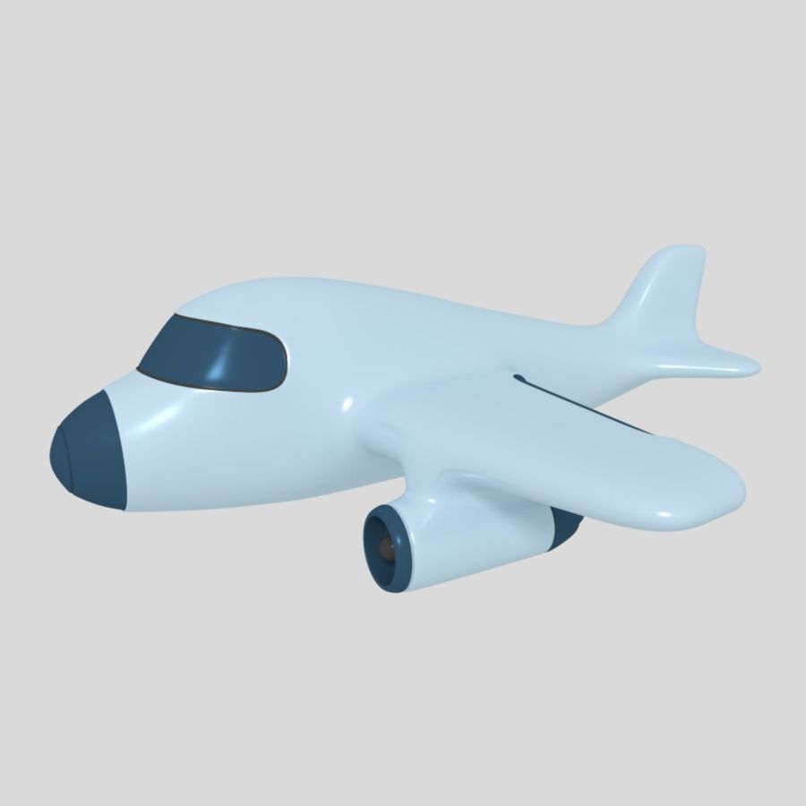 aereo giocattolo v2 aeromobili cargo cartone animato divertente gioco jet kid più in basso modello ocstard piano poli privato giro stile symbole toon il veicolo 3D print model - Mito3D