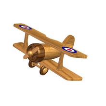 airplane v1 toy biplane toys printable lowpoly 3d print model - Mito3D