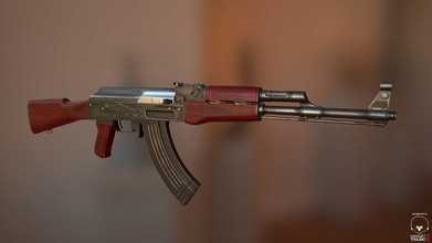 ak-47 jeu prêt 3d 47 ak ak47 d'assaut arme à feu kalachnikov de la machine mitrailleuse modèle le fusil tomanoman l'arme 3d print model - Mito3D