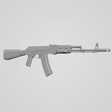 ak-47 high poly ak 74 alta poli modello l'arma fucili la pistola militare armi 3d print model - Mito3D