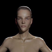 alex Spiel rez v2 Anatomie Körper Brust Charakter edrice weiblich Mädchen Mensch lady niedrigere nackt Menschen poly polygon realistisch sind Auflösung sexy Frau 3d print model - Mito3D