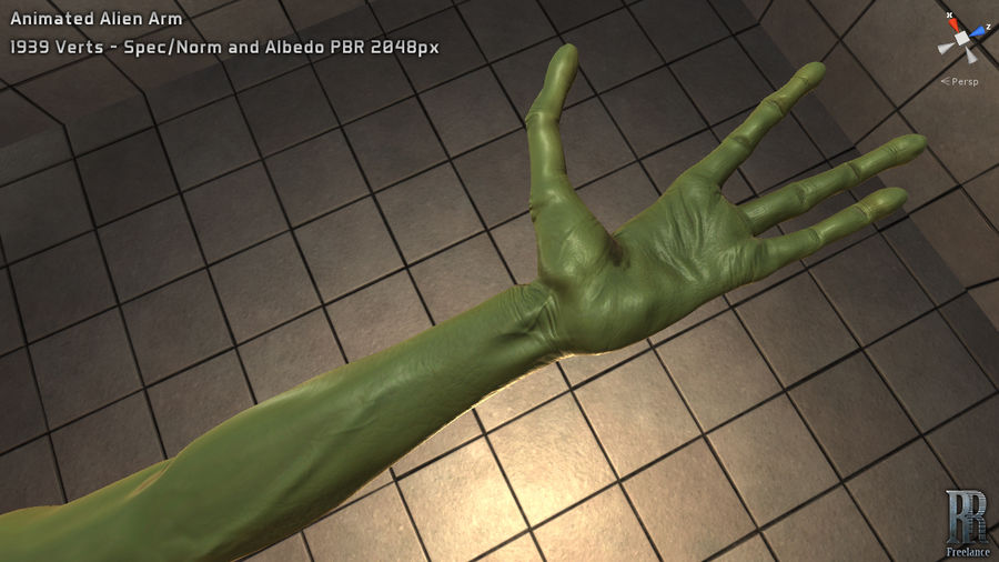 alien arm animated character first game model person robertramsay 3D print model - Mito3D