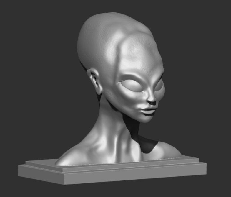 alien bust figurine characters 3D print model - Mito3D