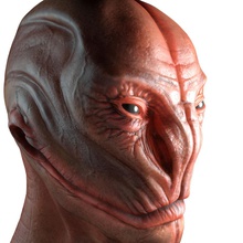 cabeza de alien 3d extranjero animal carácter damian88 modelo monster personas esculpir la textura 3d print model - Mito3D