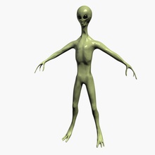 gerçekçi uzaylı 3dmotus karakter fi insan insanımsı model sci bilim kurgu ufo 3d print model - Mito3D