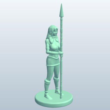 amazon spear v2 woman people printable lowpoly 3d print model - Mito3D