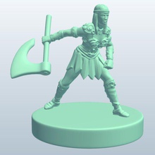amazon warriorhatchet v1 warrior hatchet people printable lowpoly 3d print model - Mito3D