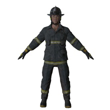 american firefighter mobile edition amazing animated character figure fireman game guys head helmet human lower lowpoly male man model occupation people poly ready rig unity urban 3d print model - Mito3D