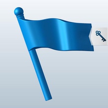 drapeau américain v1 le des nouveautés imprimable lowpoly 3d print model - Mito3D