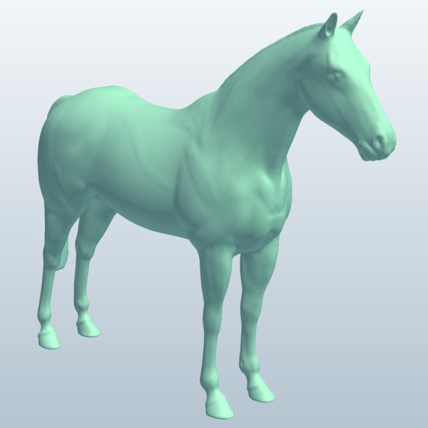 american paint horse nuetral v1 americano la vernice cavallo neutro posa animali stampabile lowpoly 3D print model - Mito3D