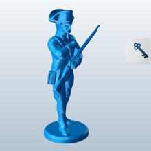 american revolutionary warcontinental infantry v1 war continental people printable lowpoly 3d print model - Mito3D